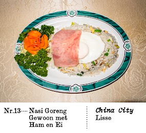 Nr. 13Nasi Goreng Gewoon met Ham en Ei China City,Lisse