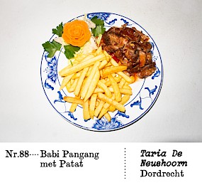 Nr. 88Babi Pangang met Patat Taria de Neushoorn,Dordrecht