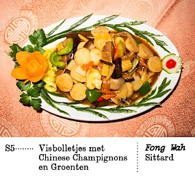 Nr. S5Visbolletjes met Chinese Champignons en Groenten Fong Wah,Sittard