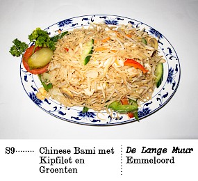 Nr. S9Chinese Bami met Kipfilet en Groenten De Lange Muur,Emmeloord